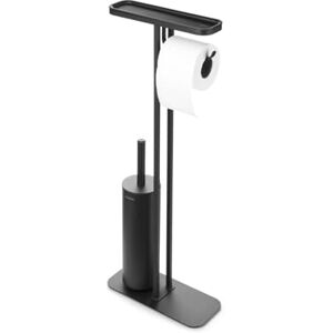 Brabantia Mindset Toilet Butler Bathroom Shelf, Toilet Roll Holder & Hygienic Toilet Brush Corrosion Resistant Steel Stable & Non-Slip Base Infinite Grey 75.5 x 12.5 x 29 cm Brabantia Mindset Toilet Butler Bathroom Shelf, Toilet Roll Holder & Hygienic Toilet Brush Corrosion Resistant Steel Stable & Non-Slip Base Infinite Grey 75.5 x 12.5 x 29 cm