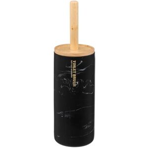 5 five simply smart Five Simply Smart Marble Effect Toilet Brush, Plastic, Black, 10.5 x 38 cm 5 five simply smart Five Simply Smart Marble Effect Toilet Brush, Plastic, Black, 10.5 x 38 cm