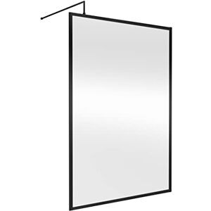 Hudson Reed WRFBP1914 Full Outer Frame Wetroom Screens Full Outer Frame 8mm Toughened Safety Glass Wetroom Screen, 1950mm x 1400mm, Matt Black Hudson Reed WRFBP1914 Full Outer Frame Wetroom Screens Full Outer Frame 8mm Toughened Safety Glass Wetroom Screen, 1950mm x 1400mm, Matt Black