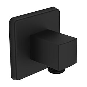 Bristan Square Shower Wall Outlet with 1/2" Shower Hose Connector, Secure Fixing Components, Black Finish Bristan Square Shower Wall Outlet with 1/2" Shower Hose Connector, Secure Fixing Components, Black Finish