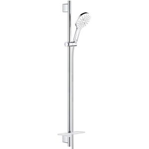Grohe Rainshower 130 Smartactive Shower Rail Set Water-Saving 3-Spray 130mm Hand Shower with 900mm Rail, 1750mm Silverflex Hose Chrome Finish and White Spray Plate Made in Germany 26579LS0 Grohe Rainshower 130 Smartactive Shower Rail Set Water-Saving 3-Spray 130mm Hand Shower with 900mm Rail, 1750mm Silverflex Hose Chrome Finish and White Spray Plate Made in Germany 26579LS0