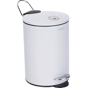 blomus -TUBO 68945 Pedal Bin Made of Powder-Coated Steel, White, 3L Capacity, Smart Close System, Removable Bucket, Exclusive Bathroom Accessory (H x W x D): 24.5 x 17 x 17 cm, White blomus -TUBO 68945 Pedal Bin Made of Powder-Coated Steel, White, 3L Capacity, Smart Close System, Removable Bucket, Exclusive Bathroom Accessory (H x W x D): 24.5 x 17 x 17 cm, White
