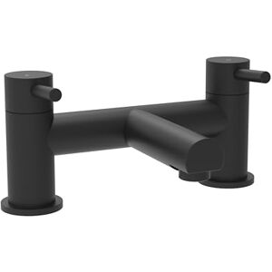 VeeBath Delta Bath Filler – Matt Black Finish, G3/4" Inlet, Dual Lever, Deck Mounted Bath Mixer Taps with Shower, Round Edge Double Bathroom Tap Modern Shower Mixer VeeBath Delta Bath Filler – Matt Black Finish, G3/4" Inlet, Dual Lever, Deck Mounted Bath Mixer Taps with Shower, Round Edge Double Bathroom Tap Modern Shower Mixer