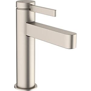 Hansgrohe Finoris Modern 1-Handle 1-Hole 0-inch Tall Bathroom Sink Faucet in Brushed Nickel, 76020821 Hansgrohe Finoris Modern 1-Handle 1-Hole 0-inch Tall Bathroom Sink Faucet in Brushed Nickel, 76020821