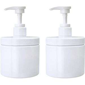 Cosywell Pump Bottle Dispenser Plastic Bottles Refillable Wide Mouth Jar Style BPA Free Empty Kitchen Bathroom Shower Containers for Lotion Shampoo Conditioner (White, 2X 500ml) Cosywell Pump Bottle Dispenser Plastic Bottles Refillable Wide Mouth Jar Style BPA Free Empty Kitchen Bathroom Shower Containers for Lotion Shampoo Conditioner (White, 2X 500ml)