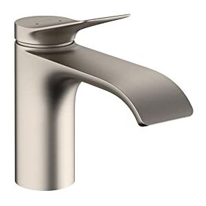 Hansgrohe Vivenis Modern 1-Handle 1-Hole 6-inch Tall Bathroom Sink Faucet in Brushed Nickel, 75010821 Hansgrohe Vivenis Modern 1-Handle 1-Hole 6-inch Tall Bathroom Sink Faucet in Brushed Nickel, 75010821