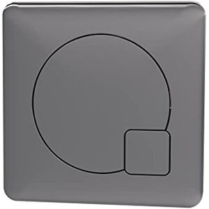 nuie MDPB07 Modern Bathroom Dual Flush Square Push Button for use with Concealed Cistern (Cistern not Included), 70mm, Brushed Pewter nuie MDPB07 Modern Bathroom Dual Flush Square Push Button for use with Concealed Cistern (Cistern not Included), 70mm, Brushed Pewter