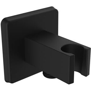 Bristan Square Wall Outlet with Handset Holder Bracket, 1/2" Shower Hose Connector, Secure Fixing Components, Black Finish Bristan Square Wall Outlet with Handset Holder Bracket, 1/2" Shower Hose Connector, Secure Fixing Components, Black Finish