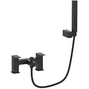 VeeBath Mist Bath Shower Mixer – Matt Black Finish with Square Showerhead, Dual Lever Control, G3/4" BSP Inlet, Deck Mounted Square Bathroom Taps Pair, Mixer Tap Shower Attachment VeeBath Mist Bath Shower Mixer – Matt Black Finish with Square Showerhead, Dual Lever Control, G3/4" BSP Inlet, Deck Mounted Square Bathroom Taps Pair, Mixer Tap Shower Attachment