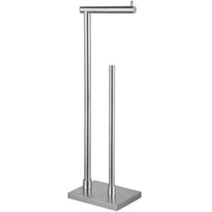 GERZWY Toilet Paper Holder Free Standing with Reserve, SUS 304 Stainless Steel Rustproof Pedestal Lavatory Tissue Roll Holder Floor Stand Storage Modern Brushed Finish DZY003-LS GERZWY Toilet Paper Holder Free Standing with Reserve, SUS 304 Stainless Steel Rustproof Pedestal Lavatory Tissue Roll Holder Floor Stand Storage Modern Brushed Finish DZY003-LS