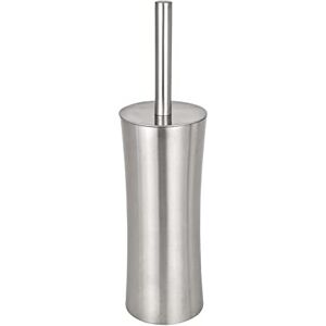 WENKO 16742100 WC Brush Set, Pieno Matt Closed Design, Metal Stainless Steel, 10.1 x 37.5 x 10.1 cm, Satinised WENKO 16742100 WC Brush Set, Pieno Matt Closed Design, Metal Stainless Steel, 10.1 x 37.5 x 10.1 cm, Satinised
