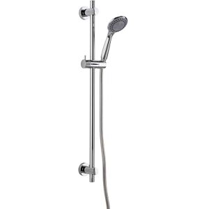 Croydex Flexi-Fix Chrome Shower Set with 3-Function Handset, Adjustable 800mm Rail & No-Drill Brackets, Reinforced 1500mm Shower Hose, Universal Holder, up to 50% Water Saving, Easy Clean Nozzles Croydex Flexi-Fix Chrome Shower Set with 3-Function Handset, Adjustable 800mm Rail & No-Drill Brackets, Reinforced 1500mm Shower Hose, Universal Holder, up to 50% Water Saving, Easy Clean Nozzles