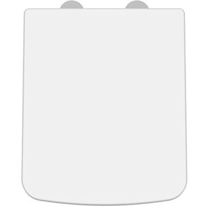 nuie NCH198 Modern Bathroom Square Soft Close Toilet Seat , 435mm x 358mm, White nuie NCH198 Modern Bathroom Square Soft Close Toilet Seat , 435mm x 358mm, White