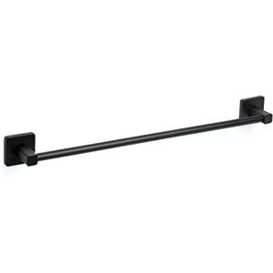 TATAY Large Bathroom Towel Holder, from the NERO bathroom accessories collection, Stainless Steel and Zamak, Double Fixing System with Screws and Glu fix, Black Towel Rail. Measures 6 x 6,5 x 60 cm TATAY Large Bathroom Towel Holder, from the NERO bathroom accessories collection, Stainless Steel and Zamak, Double Fixing System with Screws and Glu fix, Black Towel Rail. Measures 6 x 6,5 x 60 cm