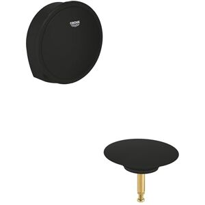 Grohe Talentofill Trim Set for Bath Inlet with Pop-Up and Waste System, Bath Tap Filler Overflow with Pop-Up Waste, Phantom Black, 19952KF0 Grohe Talentofill Trim Set for Bath Inlet with Pop-Up and Waste System, Bath Tap Filler Overflow with Pop-Up Waste, Phantom Black, 19952KF0