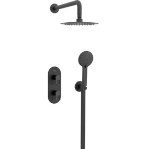 Bristan Saffron, Concealed Thermostatic Shower Kit with Three Outlets, Safe Touch Technology, Black Finish Bristan Saffron, Concealed Thermostatic Shower Kit with Three Outlets, Safe Touch Technology, Black Finish