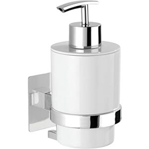 WENKO Turbo-Loc® Quadro soap dispenser mounting without drilling, liquid soap dispenser capacity: 0.25 l, plastic (ABS), 7 x 15 x 9.5 cm, chrome WENKO Turbo-Loc® Quadro soap dispenser mounting without drilling, liquid soap dispenser capacity: 0.25 l, plastic (ABS), 7 x 15 x 9.5 cm, chrome
