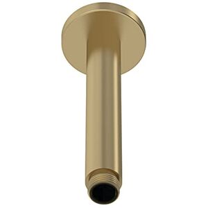 nuie ARM815 Arvan Modern Bathroom Round Ceiling Mounted Shower Arm, 150mm, Brushed Brass nuie ARM815 Arvan Modern Bathroom Round Ceiling Mounted Shower Arm, 150mm, Brushed Brass