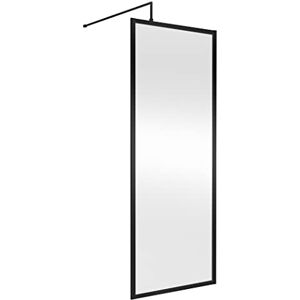 Hudson Reed WRFBP1980 Full Outer Frame Wetroom Screens Full Outer Frame 8mm Toughened Safety Glass Wetroom Screen, 1950mm x 800mm, Matt Black Hudson Reed WRFBP1980 Full Outer Frame Wetroom Screens Full Outer Frame 8mm Toughened Safety Glass Wetroom Screen, 1950mm x 800mm, Matt Black