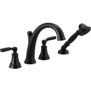 Delta Faucet T4732-BL Woodhurst Roman Tub, Matte Black Delta Faucet T4732-BL Woodhurst Roman Tub, Matte Black