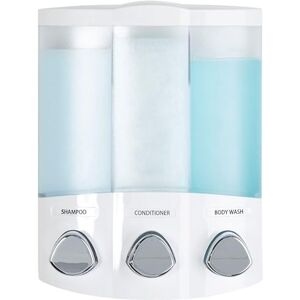 Better Living Products 76354 Euro Series TRIO 3-Chamber Soap and Shower Dispenser, White, Acrylonitrile Butadiene Styrene (ABS) Better Living Products 76354 Euro Series TRIO 3-Chamber Soap and Shower Dispenser, White, Acrylonitrile Butadiene Styrene (ABS)