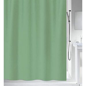 Spirella Primo Collection Textile Shower Curtain, 240 x 180, 100% Polyester, Green Spirella Primo Collection Textile Shower Curtain, 240 x 180, 100% Polyester, Green