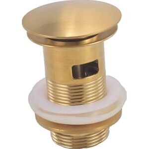 VeeBath Ideal Slotted Basin Waste Full Dome, Pop-Up Basin Waste, Modern Waste for Bathroom Sink with Click Clack Function, Brushed Brass VeeBath Ideal Slotted Basin Waste Full Dome, Pop-Up Basin Waste, Modern Waste for Bathroom Sink with Click Clack Function, Brushed Brass