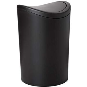 TATAY Bathroom Bin with Swing Lid Compact and Modern Design Durable Plastic and Easy to Clean Made in Spain with 6L Capacity 19 x 19 x 28 cm – Black Toilet Bin TATAY Bathroom Bin with Swing Lid Compact and Modern Design Durable Plastic and Easy to Clean Made in Spain with 6L Capacity 19 x 19 x 28 cm – Black Toilet Bin