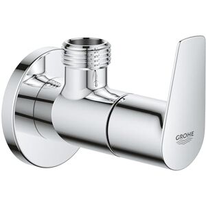 Grohe BauEdge Shut-Off Angle Valve 1/2" (Outlet Thread 1/2 Inch, Head Part 3/8 Inch, Screw Connection, Metal Lever), Chrome, 22009001 Grohe BauEdge Shut-Off Angle Valve 1/2" (Outlet Thread 1/2 Inch, Head Part 3/8 Inch, Screw Connection, Metal Lever), Chrome, 22009001