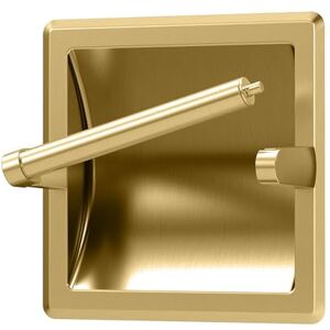 Gatco 753 Recessed Pivoting Toilet Paper Holder, Wall Mounted, Heavy Duty Metal Tissue Holder for Bathroom – Available in Brushed Brass Gatco 753 Recessed Pivoting Toilet Paper Holder, Wall Mounted, Heavy Duty Metal Tissue Holder for Bathroom – Available in Brushed Brass