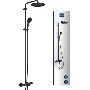 Grohe Vitalio Start 250 Bath Thermostatic Shower System with Aquadimmer (Round 25cm Head Shower Rain Spray and 11cm Hand Shower 2 Sprays: Rain & Jet, Hose 1.75m, Water Saving), Matt Black, 269882431 Grohe Vitalio Start 250 Bath Thermostatic Shower System with Aquadimmer (Round 25cm Head Shower Rain Spray and 11cm Hand Shower 2 Sprays: Rain & Jet, Hose 1.75m, Water Saving), Matt Black, 269882431