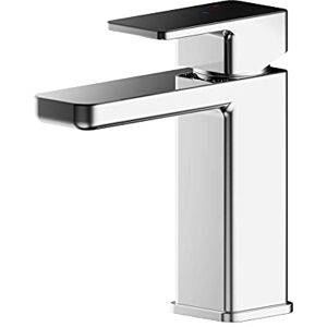nuie WIN305EC Windon Modern Bathroom Eco Water and Energy Saving Square Mono Basin Mixer Tap with Lever Handle and Push Button Waste, 160mm, Chrome nuie WIN305EC Windon Modern Bathroom Eco Water and Energy Saving Square Mono Basin Mixer Tap with Lever Handle and Push Button Waste, 160mm, Chrome