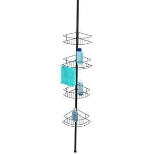WENKO Dolcedo Black Stainless Steel Telescopic Shower Corner WENKO Dolcedo Black Stainless Steel Telescopic Shower Corner