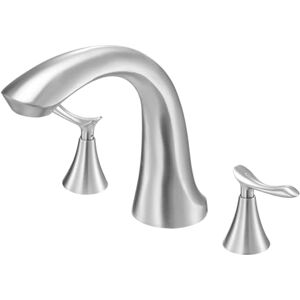 VEVOR Roman Tub Faucet, 3 Hole Waterfall Bathtub Faucet, Gooseneck Bath Tubs Faucets Set with 2 Handles, Deck Mount Bath Tub Faucets Set for Baby Care, Adult Bathing, Brushed Stainless Steel, High Arc VEVOR Roman Tub Faucet, 3 Hole Waterfall Bathtub Faucet, Gooseneck Bath Tubs Faucets Set with 2 Handles, Deck Mount Bath Tub Faucets Set for Baby Care, Adult Bathing, Brushed Stainless Steel, High Arc