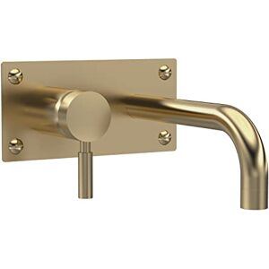Hudson Reed PK828 Tec Lever Modern Bathroom Wall Mount Lever Basin Bath Filler Tap, 213mm, Brushed Brass Hudson Reed PK828 Tec Lever Modern Bathroom Wall Mount Lever Basin Bath Filler Tap, 213mm, Brushed Brass