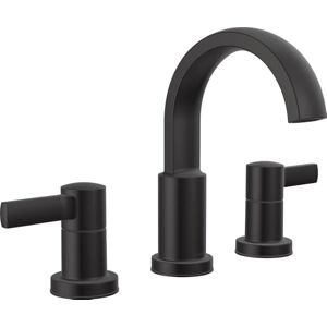 Delta Albion Widespread 3 Hole Bathroom Faucet, Matte Black Bathroom Sink Faucet, 2 Handle Bathroom Faucet, Bath Faucet, Metal Push-Pop Drain Assembly, Delta Albion Widespread 3 Hole Bathroom Faucet, Matte Black Bathroom Sink Faucet, 2 Handle Bathroom Faucet, Bath Faucet, Metal Push-Pop Drain Assembly,