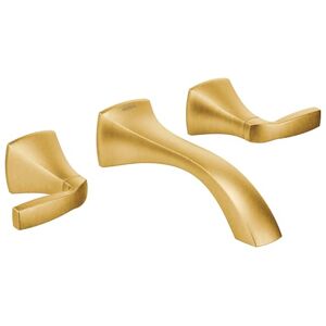 Moen T6906BG Voss Two-Handle Wall Mount Bathroom Faucet Trim Kit, Valve Required, Brushed Gold Moen T6906BG Voss Two-Handle Wall Mount Bathroom Faucet Trim Kit, Valve Required, Brushed Gold