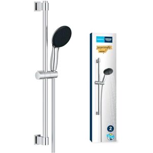Grohe Vitalio Start 110 QuickFix Shower Set (Round 11 cm Hand Shower 2 Sprays: Rain & Jet, Anti-Limescale System, Shower Hose 1.75 m, Rail 60 cm), Easy to Fit with QuickGlue, Chrome, 26951001 Grohe Vitalio Start 110 QuickFix Shower Set (Round 11 cm Hand Shower 2 Sprays: Rain & Jet, Anti-Limescale System, Shower Hose 1.75 m, Rail 60 cm), Easy to Fit with QuickGlue, Chrome, 26951001