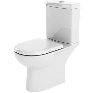 nuie NCA380-1PC Lawton Modern Compact Coupled Bathroom Toilet with Dual Flush Cistern and Soft Close Seat, White nuie NCA380-1PC Lawton Modern Compact Coupled Bathroom Toilet with Dual Flush Cistern and Soft Close Seat, White