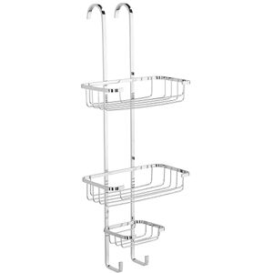 Croydex 3 Tier Hanging Shower Caddy Hook Over Door Bathroom Accessory with Three Storage Baskets, Durable Chrome Plated Steel, No Drill Shower Caddy, Rust Free Croydex 3 Tier Hanging Shower Caddy Hook Over Door Bathroom Accessory with Three Storage Baskets, Durable Chrome Plated Steel, No Drill Shower Caddy, Rust Free