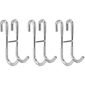 Simtive Shower Door Hooks (3-Pack), Over Door Hooks for Bathroom Frameless Glass Shower Door, Towel Hooks, Shower Squeegee Hooks, Silver Simtive Shower Door Hooks (3-Pack), Over Door Hooks for Bathroom Frameless Glass Shower Door, Towel Hooks, Shower Squeegee Hooks, Silver