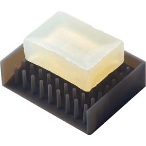 YAMAZAKI Soap Tray, Silicone, Black, One Size YAMAZAKI Soap Tray, Silicone, Black, One Size