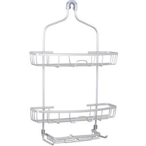 Zenna Home NeverRust Rustproof Shower Caddy, 2 Shelves and Soap Tray, Aluminum, Satin Chrome, 2-Shelf, Extra Wide Zenna Home NeverRust Rustproof Shower Caddy, 2 Shelves and Soap Tray, Aluminum, Satin Chrome, 2-Shelf, Extra Wide
