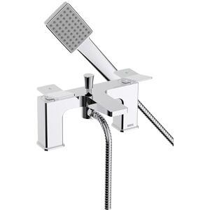 Bristan Tangram Bath Shower Mixer with Easy Clean Handset, Deck Mounted, Chrome Finish Bristan Tangram Bath Shower Mixer with Easy Clean Handset, Deck Mounted, Chrome Finish
