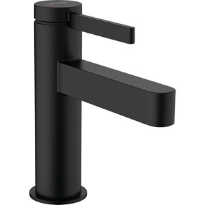 Hansgrohe Finoris Basin Mixer Tap 100 with push-open waste set, matt black, 76010670 Hansgrohe Finoris Basin Mixer Tap 100 with push-open waste set, matt black, 76010670