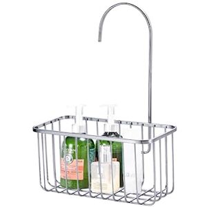 Canyon Hanging Shower Caddy Single Basket, No Drill Stainless Steel Bathroom Shelf, Non-Rusting Storage Shelves, Shower Accessory for Bathroom Organisation Shelf, Shower Basket Organizer (Silver) Canyon Hanging Shower Caddy Single Basket, No Drill Stainless Steel Bathroom Shelf, Non-Rusting Storage Shelves, Shower Accessory for Bathroom Organisation Shelf, Shower Basket Organizer (Silver)