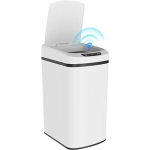 HOMCOM 12L Sensor Bin, Stainless Steel Automatic Touchless Motion Sensor Kitchen Bin, Compact, Fingerprint Resistant for Bathroom, Home Office Use and Hygienic Gyms, White HOMCOM 12L Sensor Bin, Stainless Steel Automatic Touchless Motion Sensor Kitchen Bin, Compact, Fingerprint Resistant for Bathroom, Home Office Use and Hygienic Gyms, White
