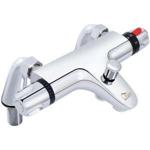 Uten Chrome Thermostatic Bath Shower Mixer, 38°C Safety Lock Anti-Scald, Thermostatic Shower Valve with Bath Filler Spout, Chrome Modern Mixer Tap Style Uten Chrome Thermostatic Bath Shower Mixer, 38°C Safety Lock Anti-Scald, Thermostatic Shower Valve with Bath Filler Spout, Chrome Modern Mixer Tap Style