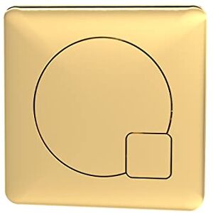 nuie MDPB03 Modern Bathroom Dual Flush Square Brushed Brass Push Button for Use with Concealed Cistern (Cistern Not Included), 70mm, Brushed Brass nuie MDPB03 Modern Bathroom Dual Flush Square Brushed Brass Push Button for Use with Concealed Cistern (Cistern Not Included), 70mm, Brushed Brass