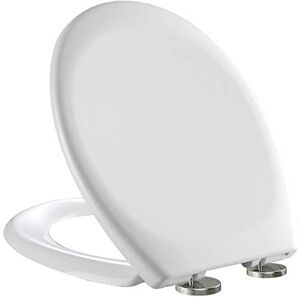 MASS DYNAMIC Oval Toilet Seat White – Soft Close Toilet Seat with Quick Release, Adjustable 360° Top Fix Hinges, Urea Formaldehyde, Non-Slip Buffers – Standard UK Size (450mm x 370mm) MASS DYNAMIC Oval Toilet Seat White – Soft Close Toilet Seat with Quick Release, Adjustable 360° Top Fix Hinges, Urea Formaldehyde, Non-Slip Buffers – Standard UK Size (450mm x 370mm)